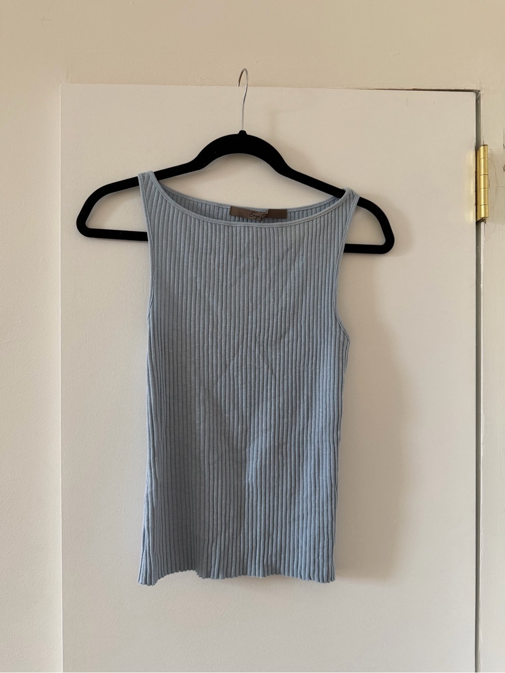 ENZA COSTA
Silk Rib Sleeveless Boatneck Tank Top